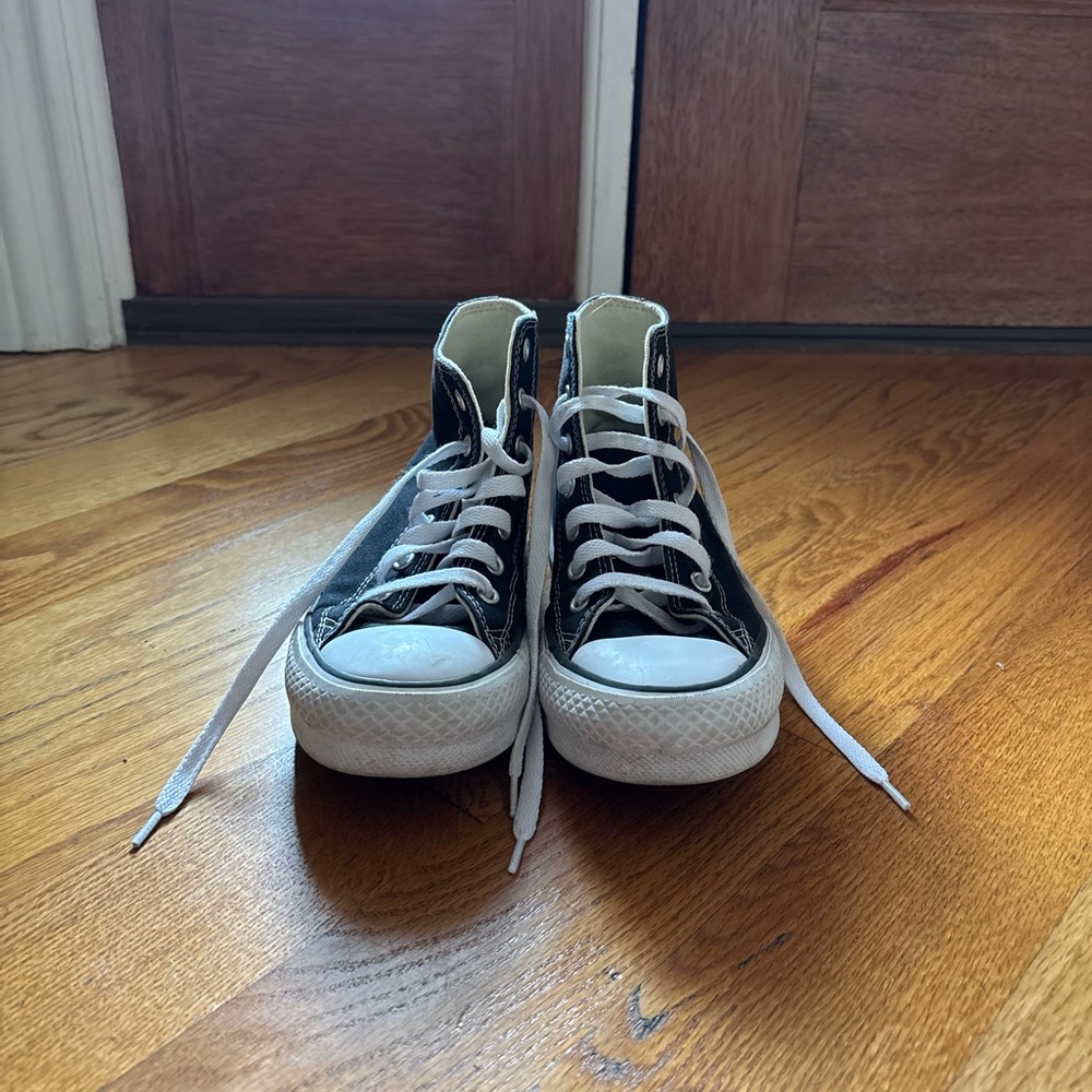 Classic Black and White Kids Sneakers